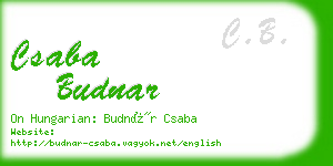 csaba budnar business card
